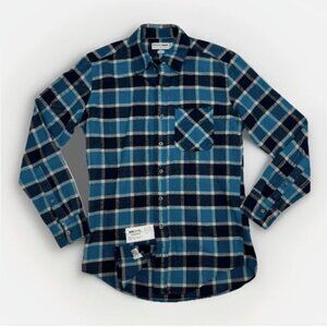 American Apparel NWT Mens M Blue Flannel Shirt